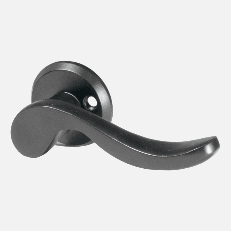 Door handle Ola - black cast iron